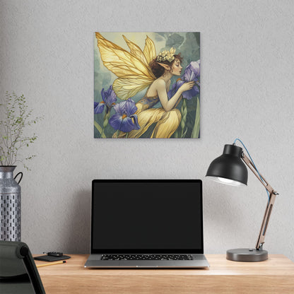 Iris You Were Here - Flowers & Fairies Collection - Fine Art Print on Canvas