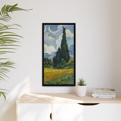 Van Gogh - Wheat Field with Cypresses - Museum Collection - Framed Canvas Print