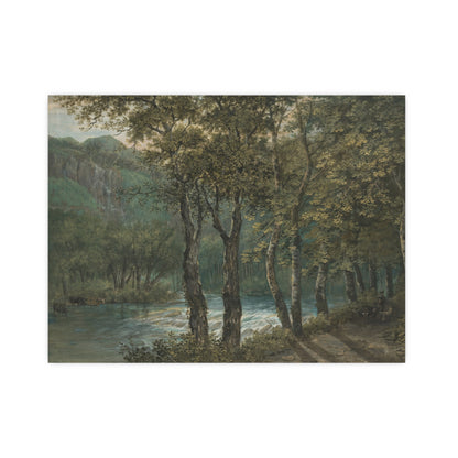 Sunlight Through Trees River Sihl - Forest Landscape Fine Art Poster