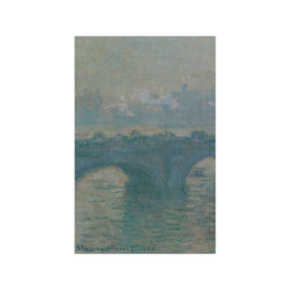 Waterloo Bridge Gray Weather - Monet Fine Art Poster