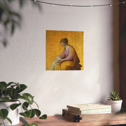 Virtues Art - Meekness - Fine Art Print - Elegant - Vertical Poster - Vintage Art Print