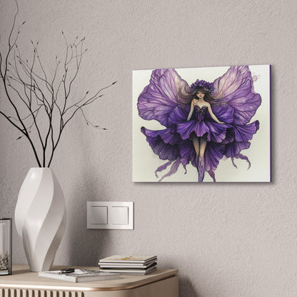 A Violet Affair - Fairies & Flowers Collection - Wall Art - on Canvas