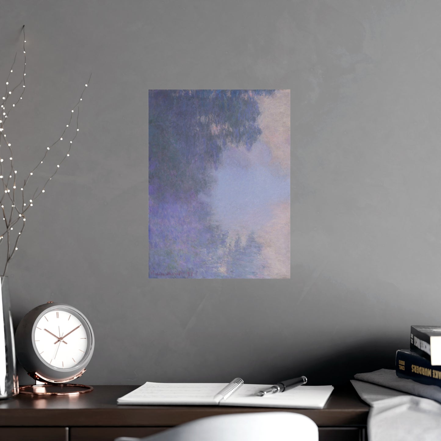 Branch of the Seine near Giverny in Mist - Monet Fine Art Poster