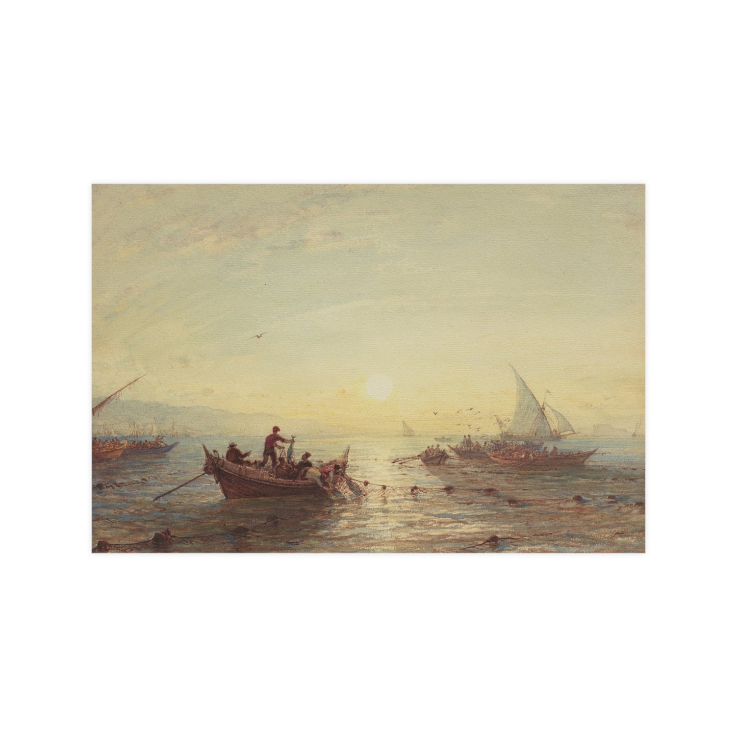 Tuna Fishing at Sunrise Marseilles - Maritime Fine Art Poster