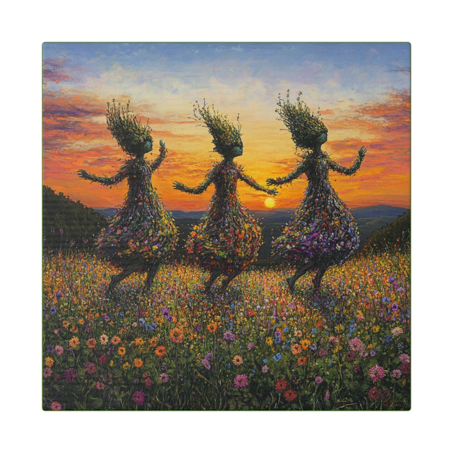 The Fairy Frolic - Flowers & Fairies Collection - Wall Art on Canvas