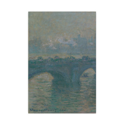 Waterloo Bridge Gray Weather - Monet Fine Art Poster