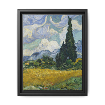 Van Gogh - Wheat Field with Cypresses - Museum Collection - Framed Canvas Print