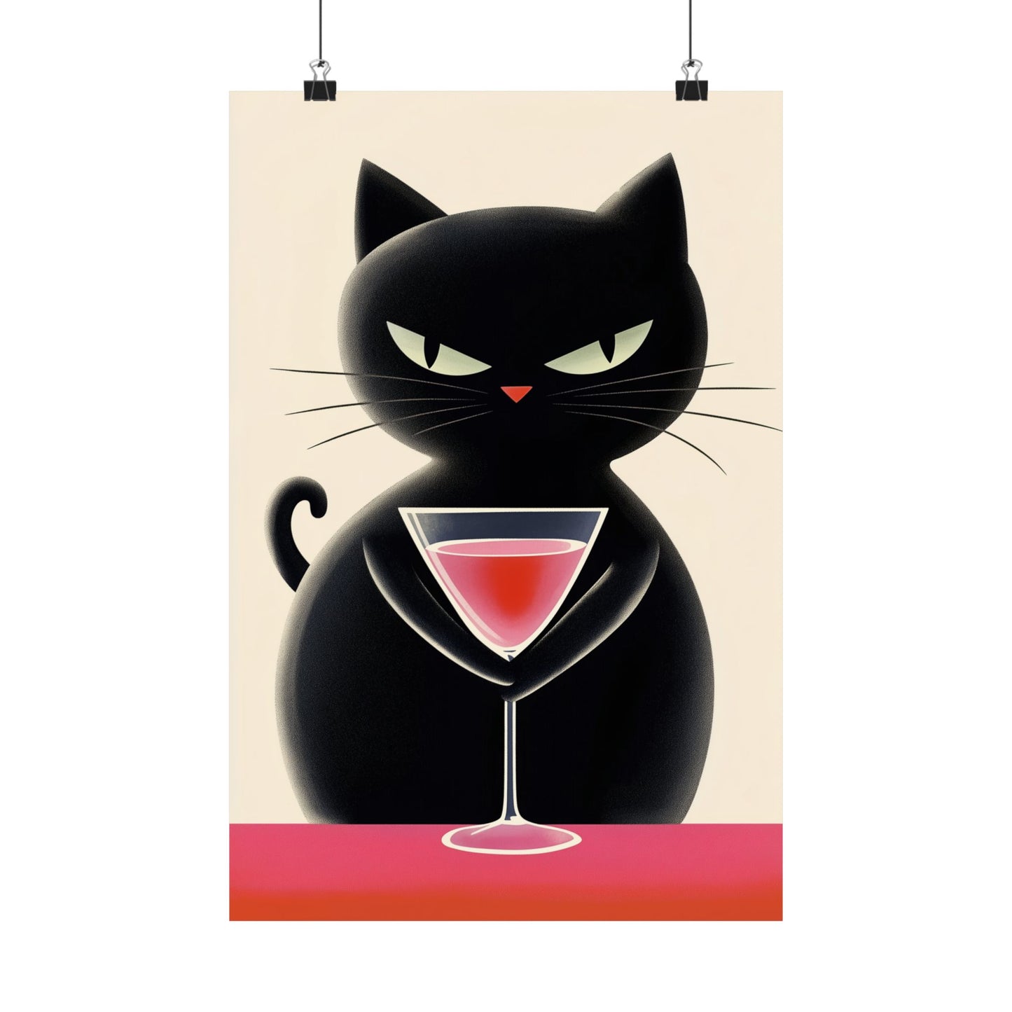 Yes, I'm Judging You - Cat Café Series - Black Cat Poster - Stylish Wall Art for Cat Lovers