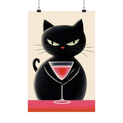 Yes, I'm Judging You - Cat Café Series - Black Cat Poster - Stylish Wall Art for Cat Lovers