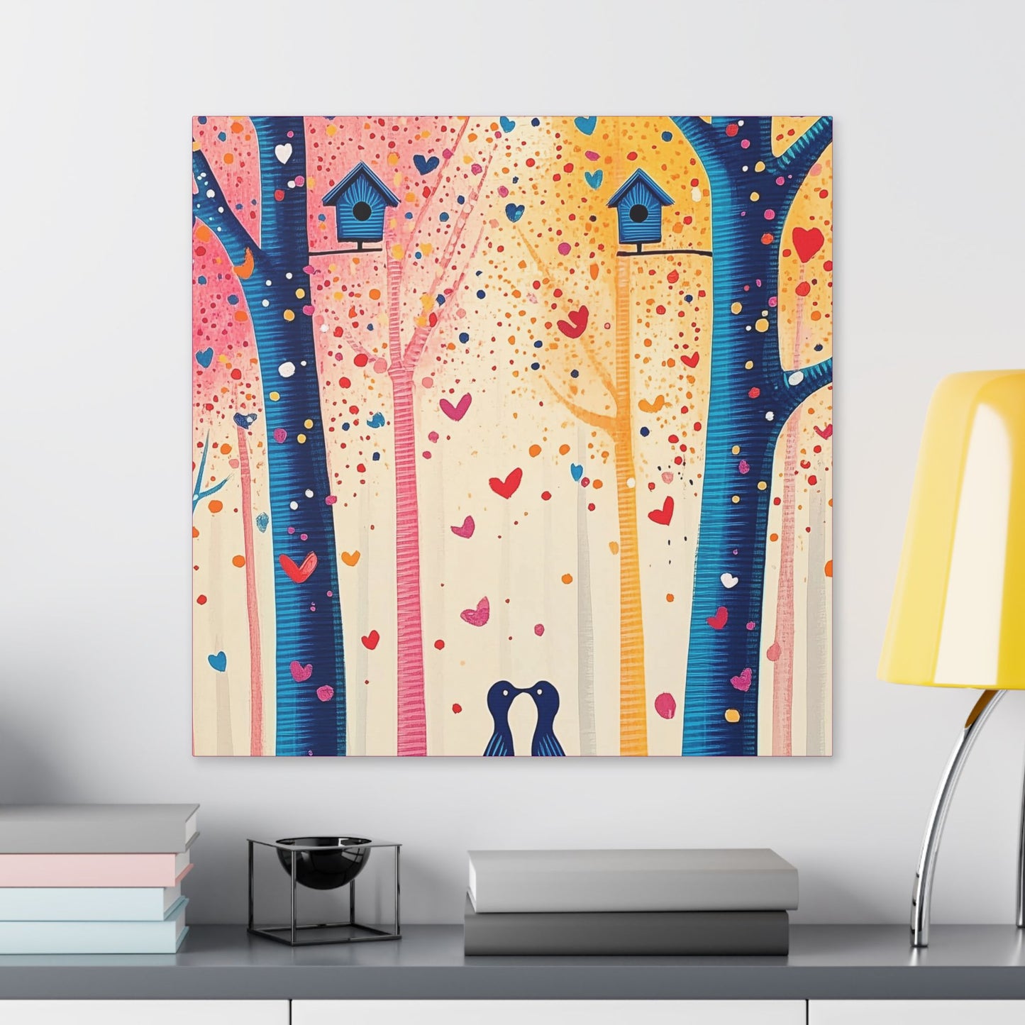 Little Love Birds - Delight in Nature Series - Fine Art Print on Canvas