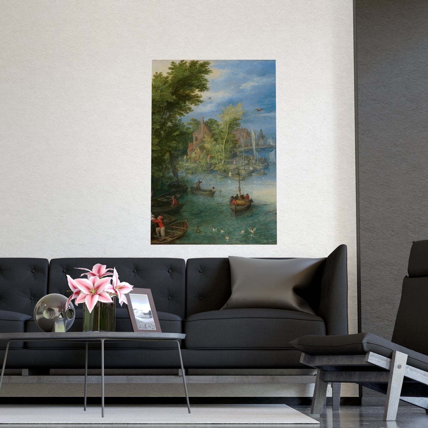 River Landscape Scene - Dutch Golden Age - Vintage Fine Art Print