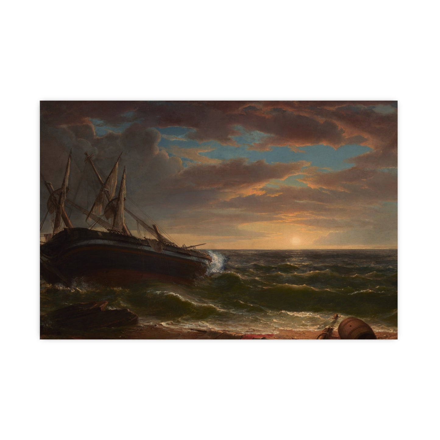 The Stranded Ship - Maritime Drama Fine Art Poster