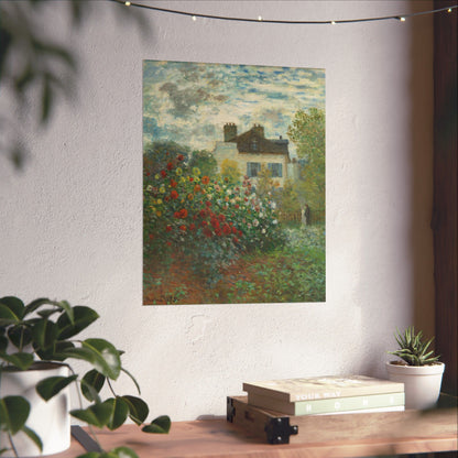 Monet - Artist's Garden at Argenteuil Fine Art Print