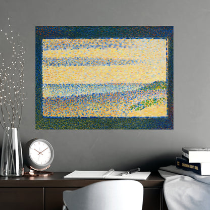 Seascape at Gravelines - Seurat Pointillist Fine Art Poster