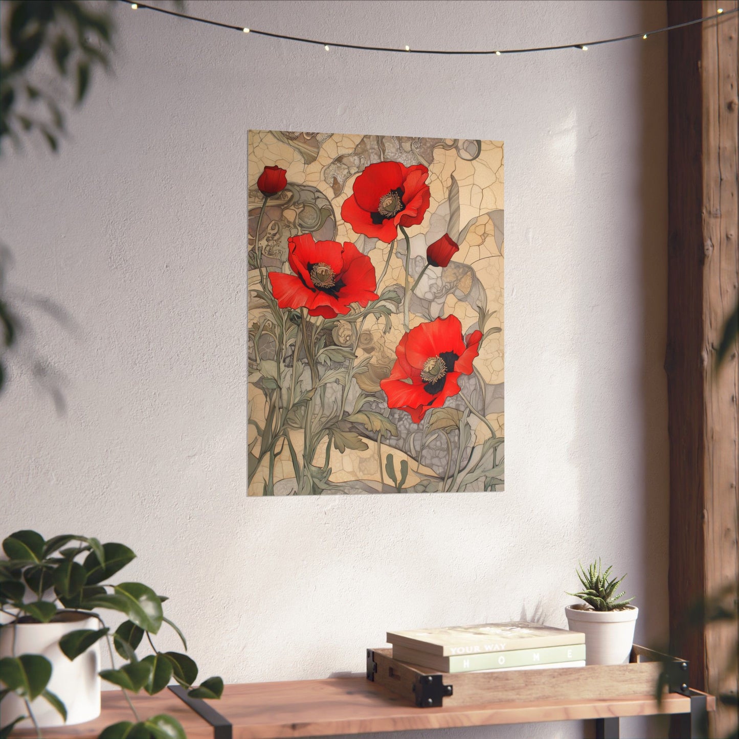 Pretty Poppy Fine Art Print - Floral Matte Vertical Poster – Artwork for Home Décor