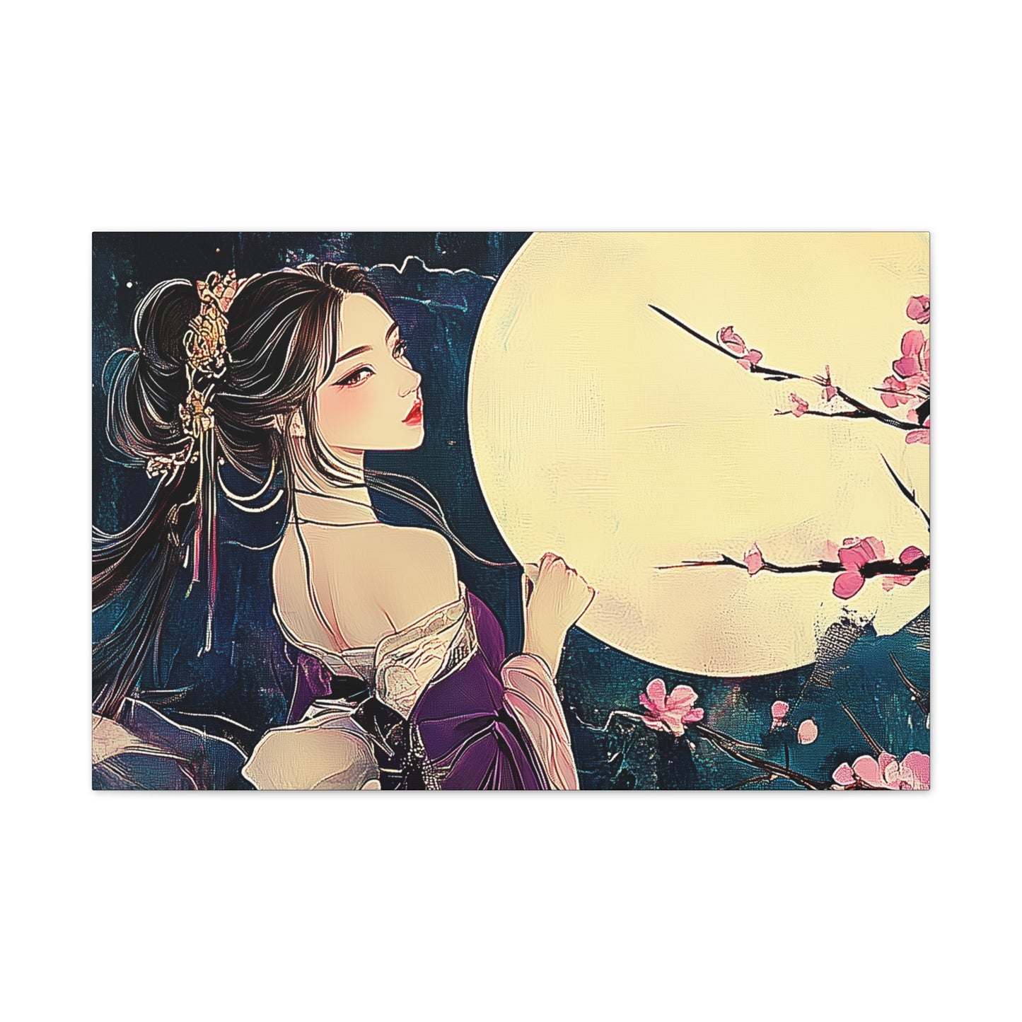 Thinking of You in the Moonlight - Fine Art Print - Wall Art on Canvas