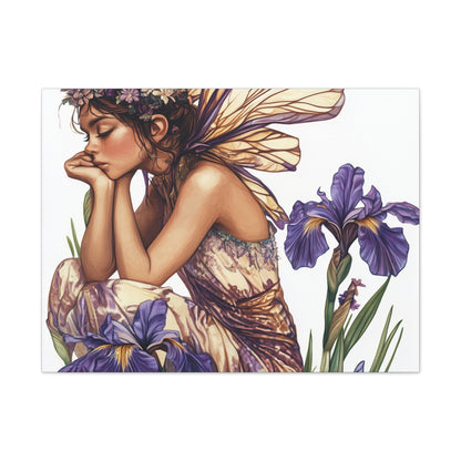 Iris You Were Here - Flowers & Fairies Collection - Fine Art Print on Canvas