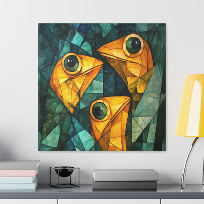 If We Don't Move Maybe They Won't See Us - Garden Friends - Fine Art Print on Canvas
