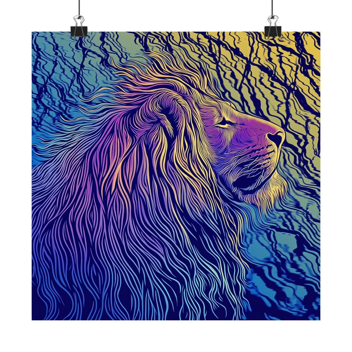 Lion Heart - Fine Art Print - Whimsical Animals - Nature Posters - Vibrant Wall Art for Animal Lovers