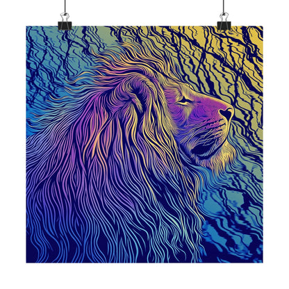 Lion Heart - Fine Art Print - Whimsical Animals - Nature Posters - Vibrant Wall Art for Animal Lovers
