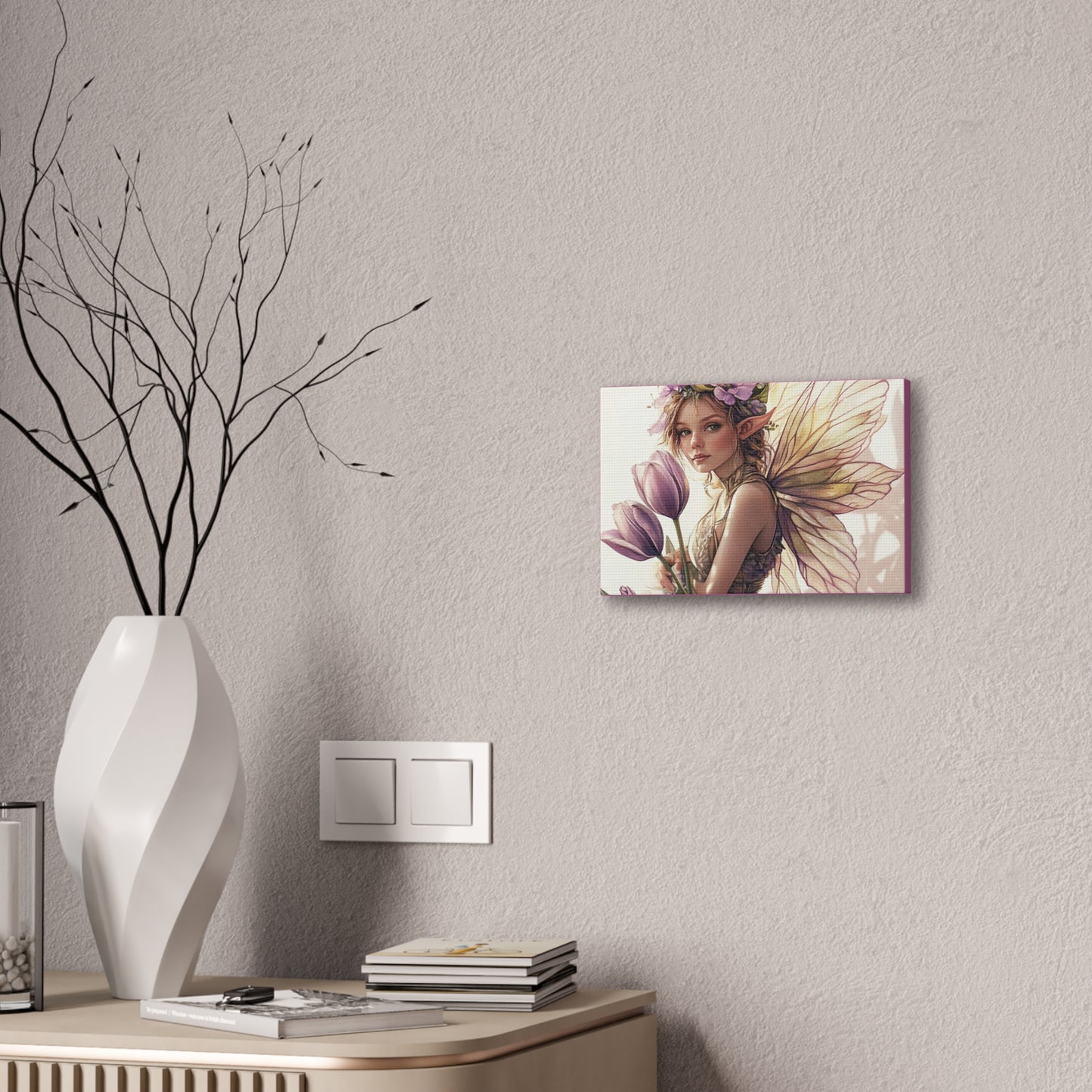 Tuesdays are for Tulips - Flowers & Fairies Collection - Fine Art Print on Canvas