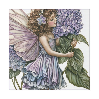 Purple Hydrangea - Flowers & Fairies Collection - Fine Art Print on Canvas