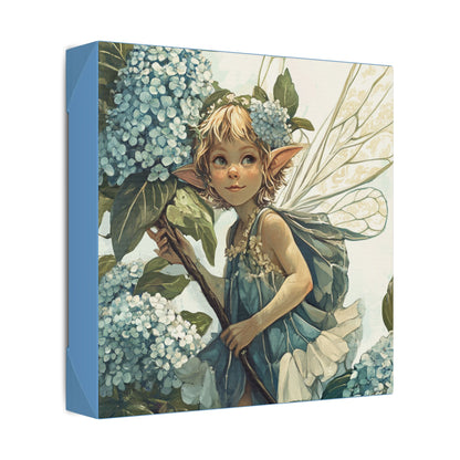 Blue Hydrangea - Flowers & Fairies Collection - Fine Art Print on Canvas
