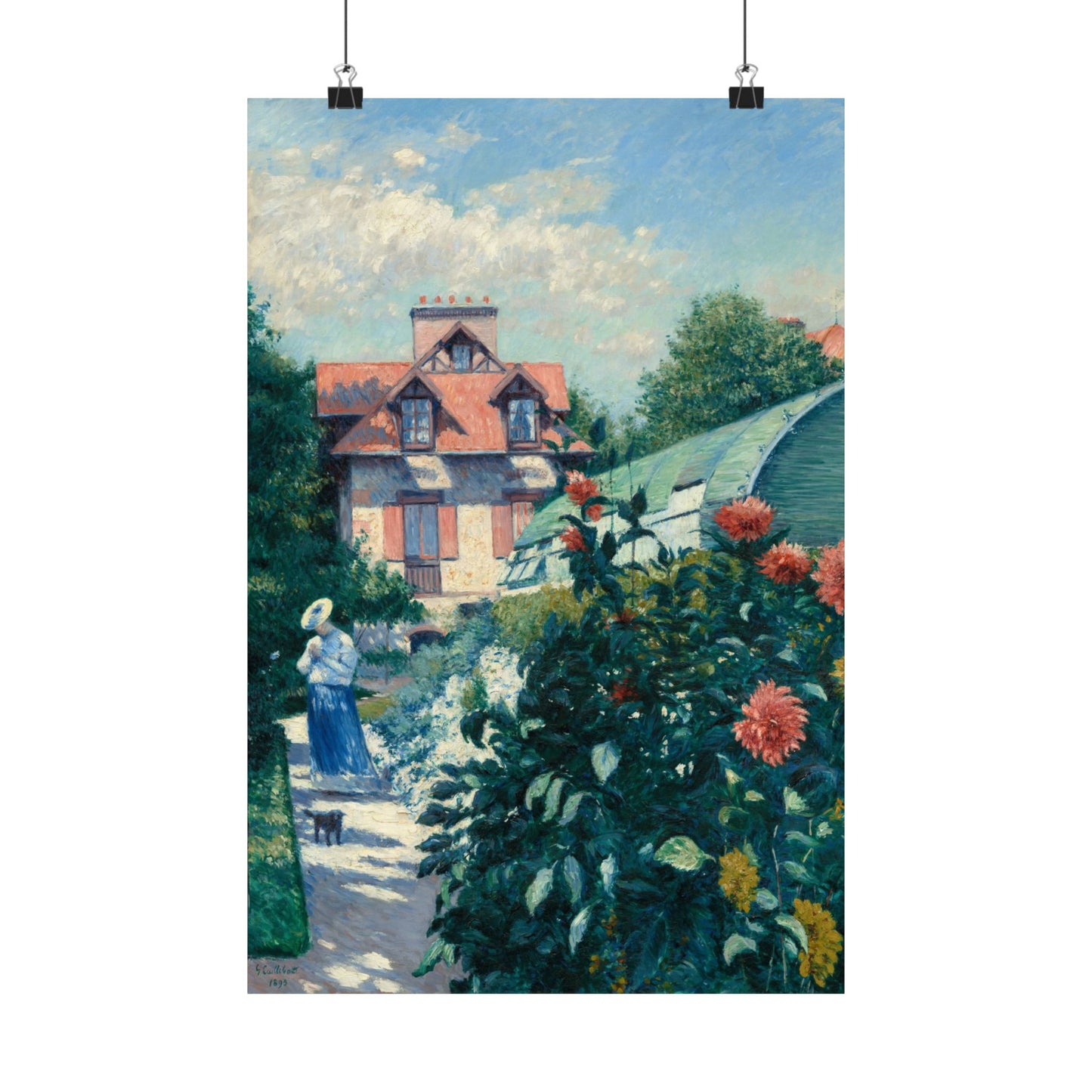 Dahlias Vintage Botanical Fine Art Print