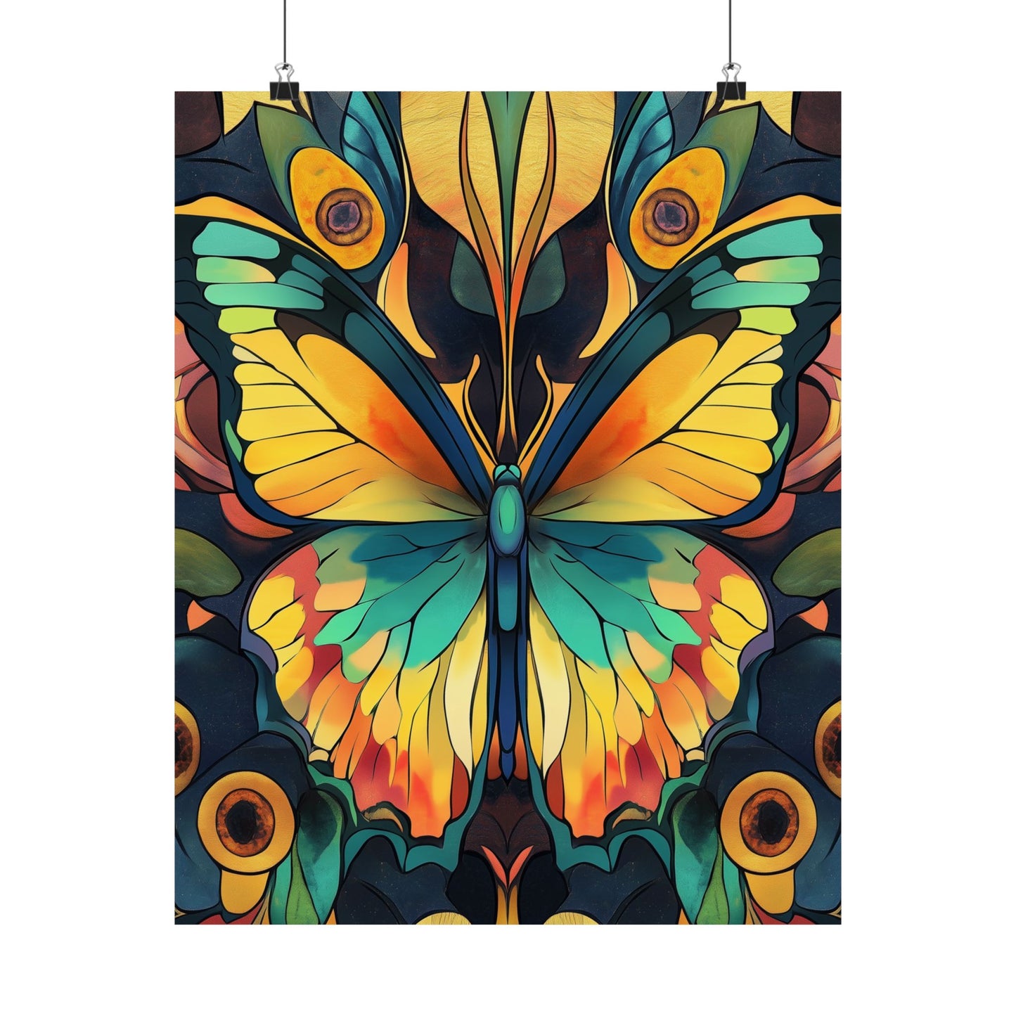 Brilliant Butterfly - Bohemian Wall Art - Fine Art Print - Poster Matte - Vertical Wall Décor