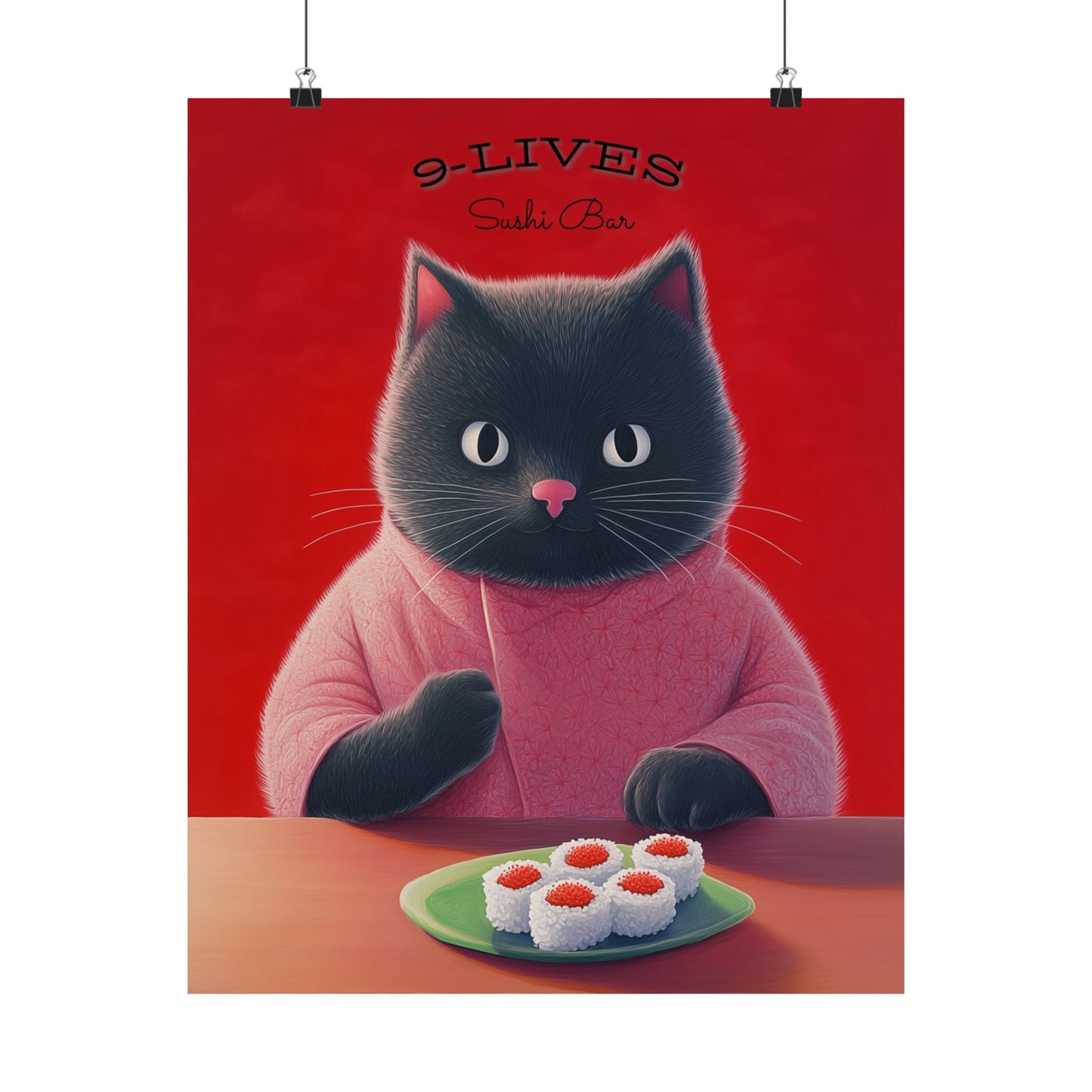 9 Lives Sushi Bar Art Print - Matte Vertical Posters