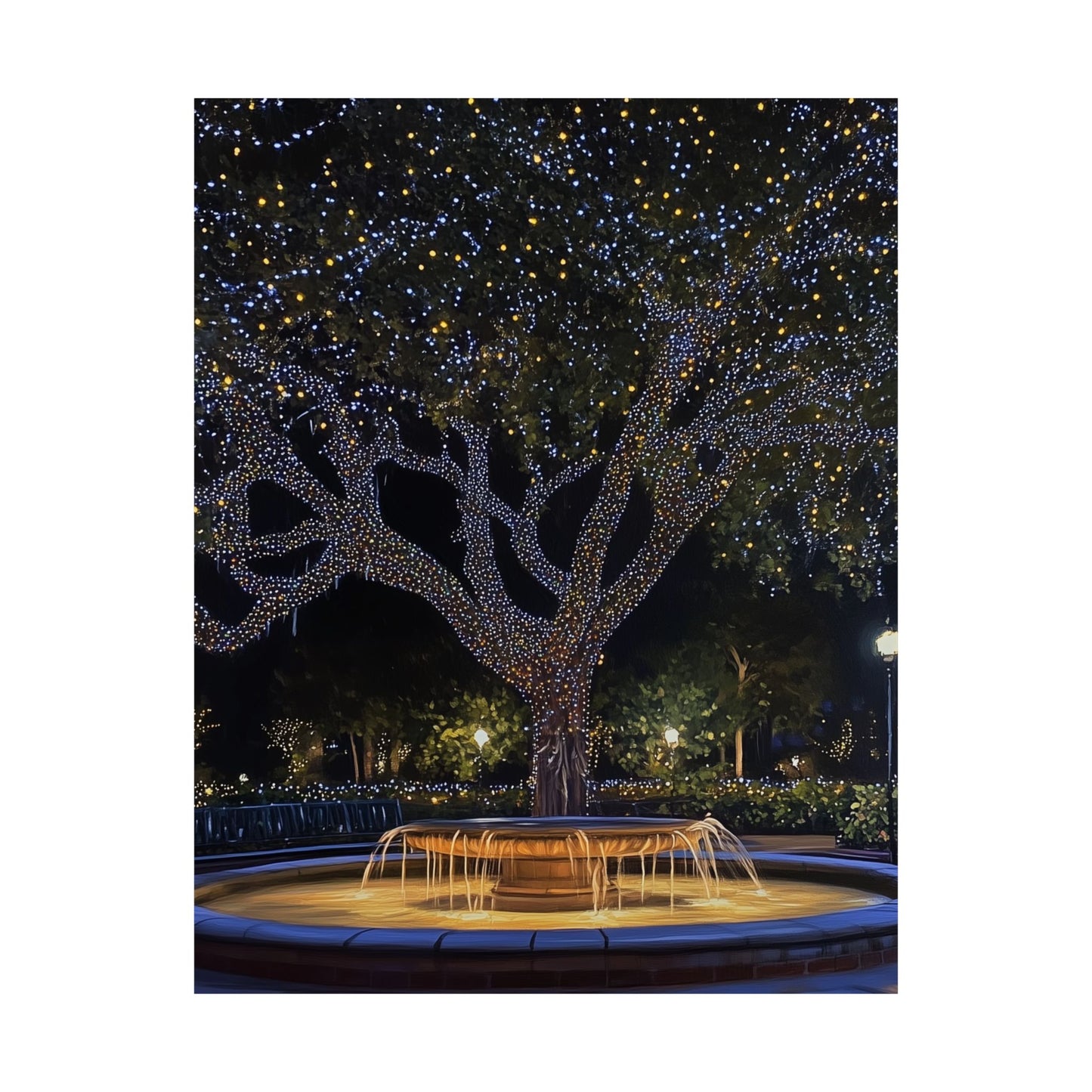 Winter Lights in the Park - Fine Art Print - Poster Print