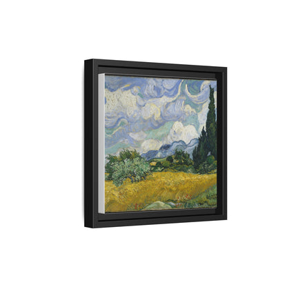 Van Gogh - Wheat Field with Cypresses - Museum Collection - Framed Canvas Print