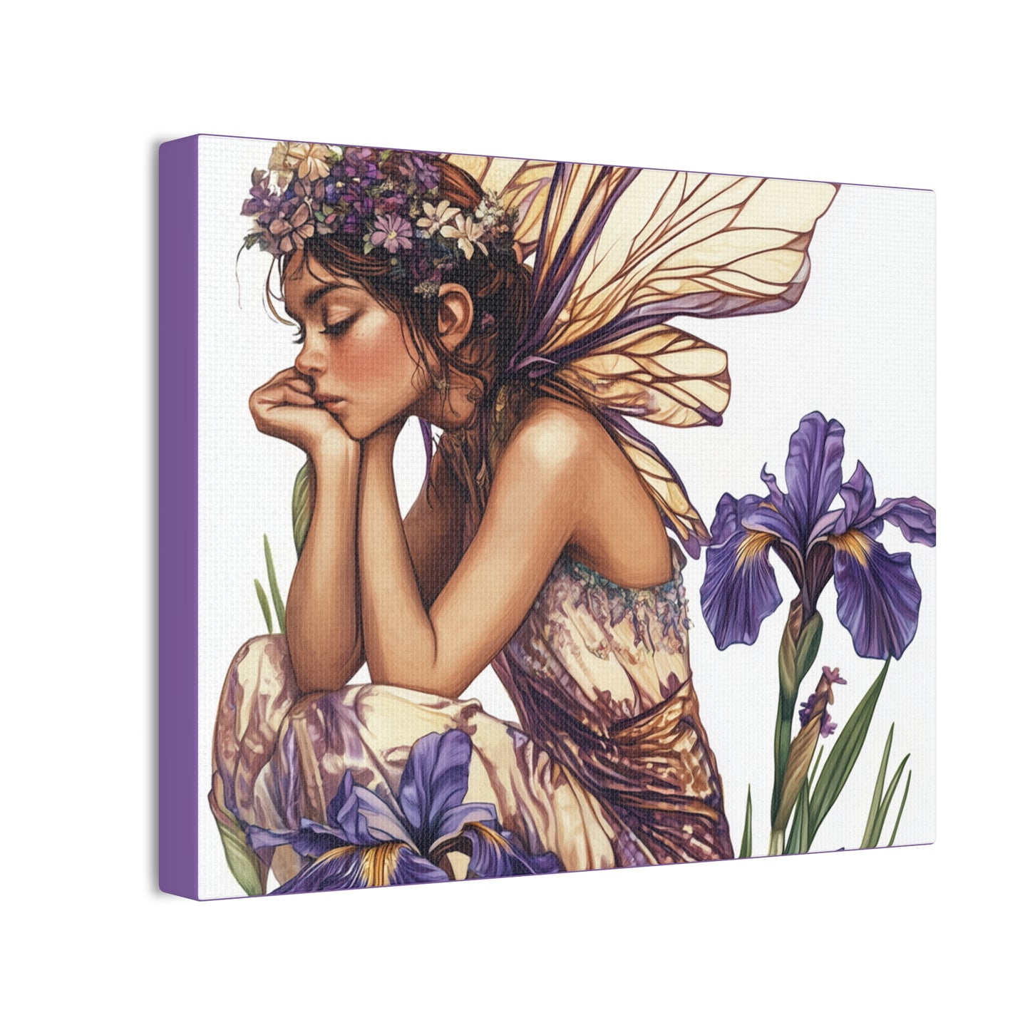 Iris You Were Here - Flowers & Fairies Collection - Fine Art Print on Canvas