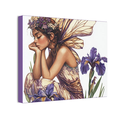 Iris You Were Here - Flowers & Fairies Collection - Fine Art Print on Canvas