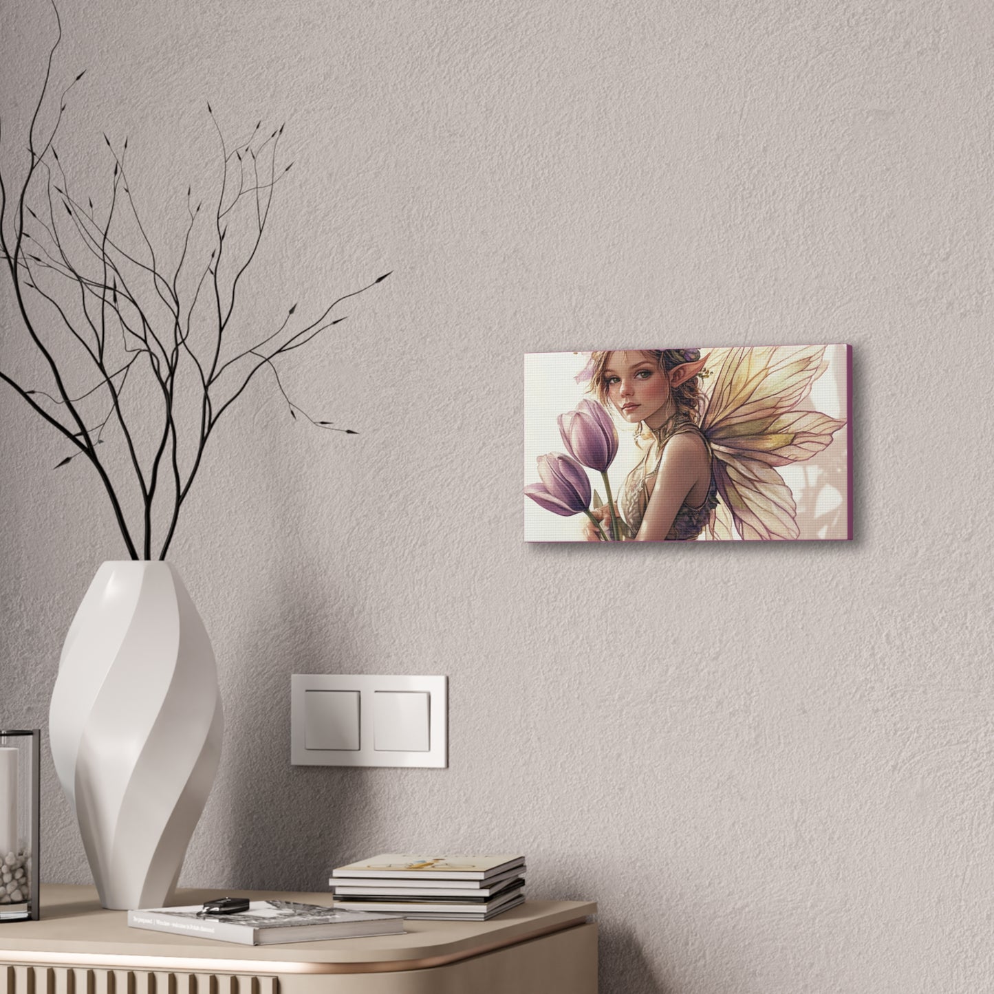 Tuesdays are for Tulips - Flowers & Fairies Collection - Fine Art Print on Canvas