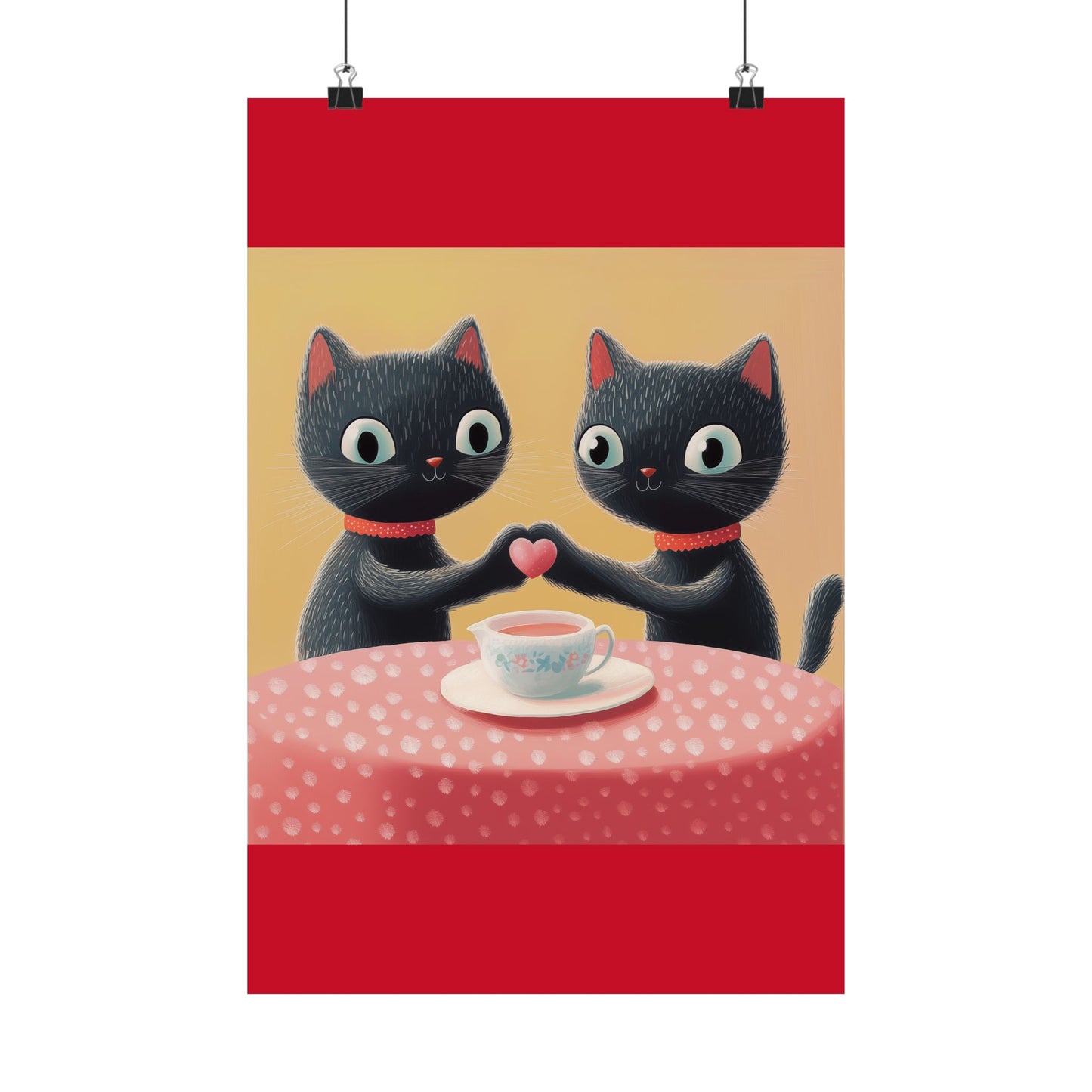 Cat Café - Loving Life - Matte Vertical Posters - Perfect Wall Art for Cat Lovers