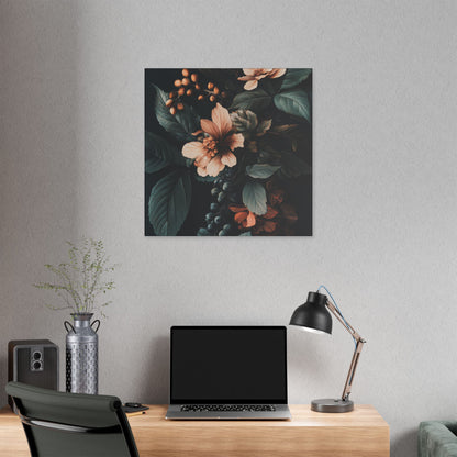 Evergreen Moody Botanical -Secret Garden Series  - Fine Art Print on Canvas