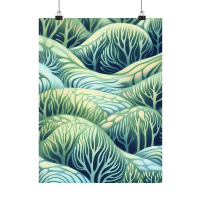 Serene Nature Matte Vertical Poster - Tranquil Forest Design for Home Decor