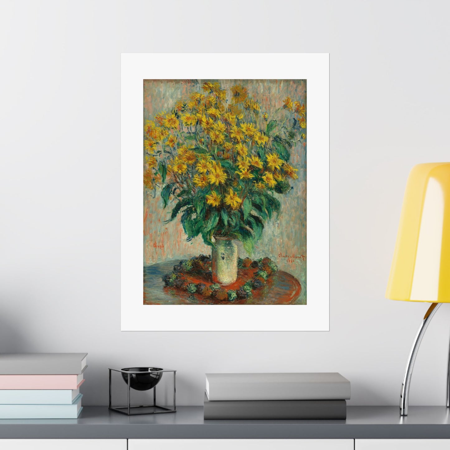 Claude Monet - Jerusalem Artichokes Painting - Fine Art Print - Vertical Poster - Floral Art Décor