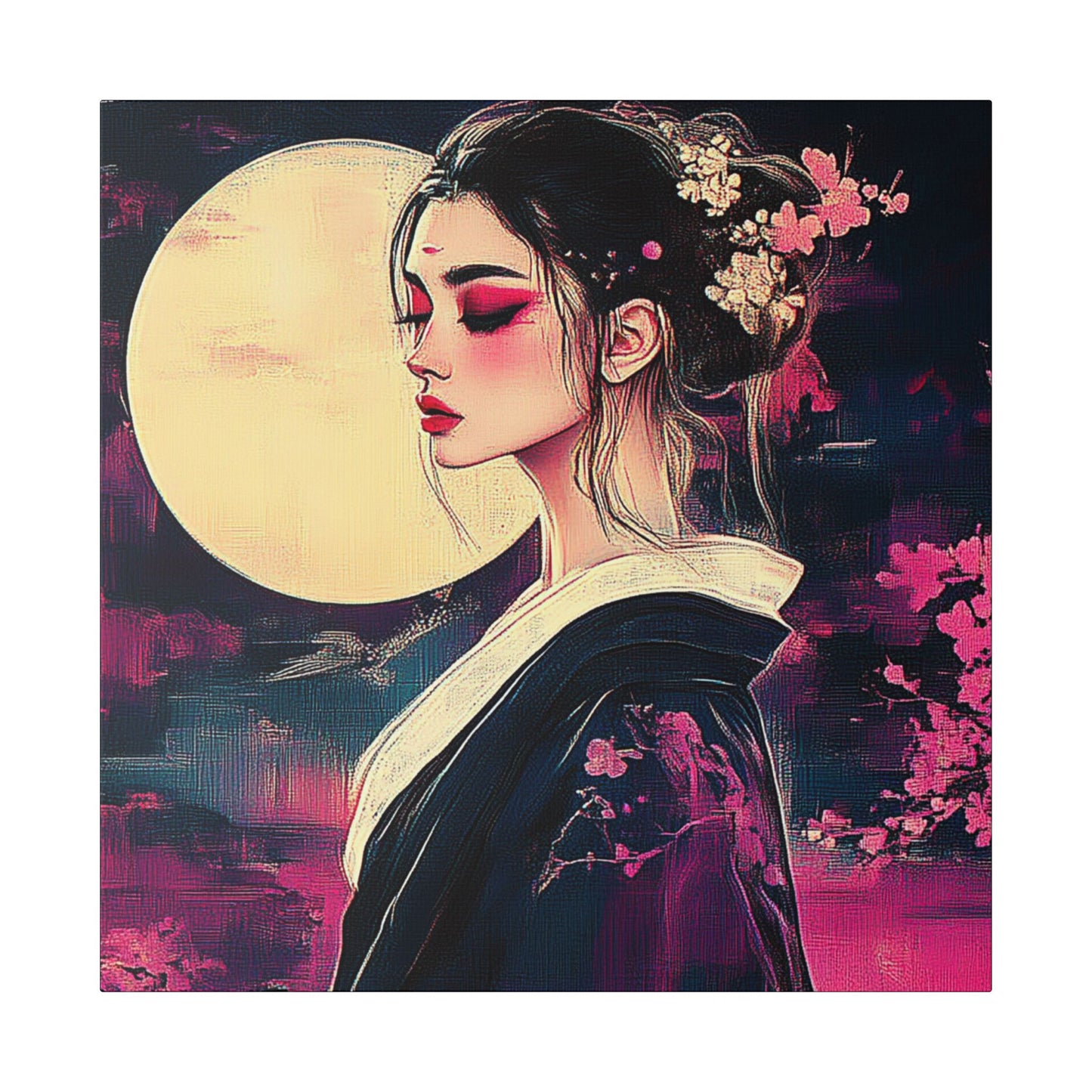 Magenta Moon - Fine Art Print on Canvas