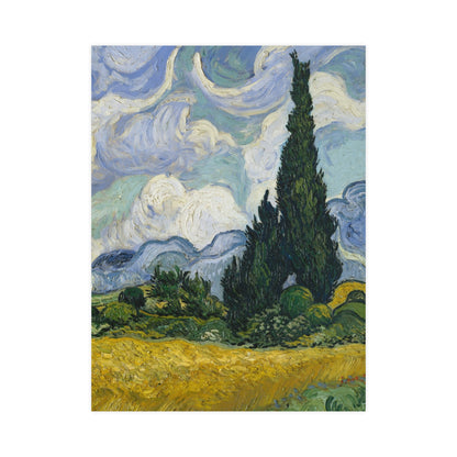 Van Gogh - Wheat Field with Cypresses - Museum Collection - Fine Art Poster