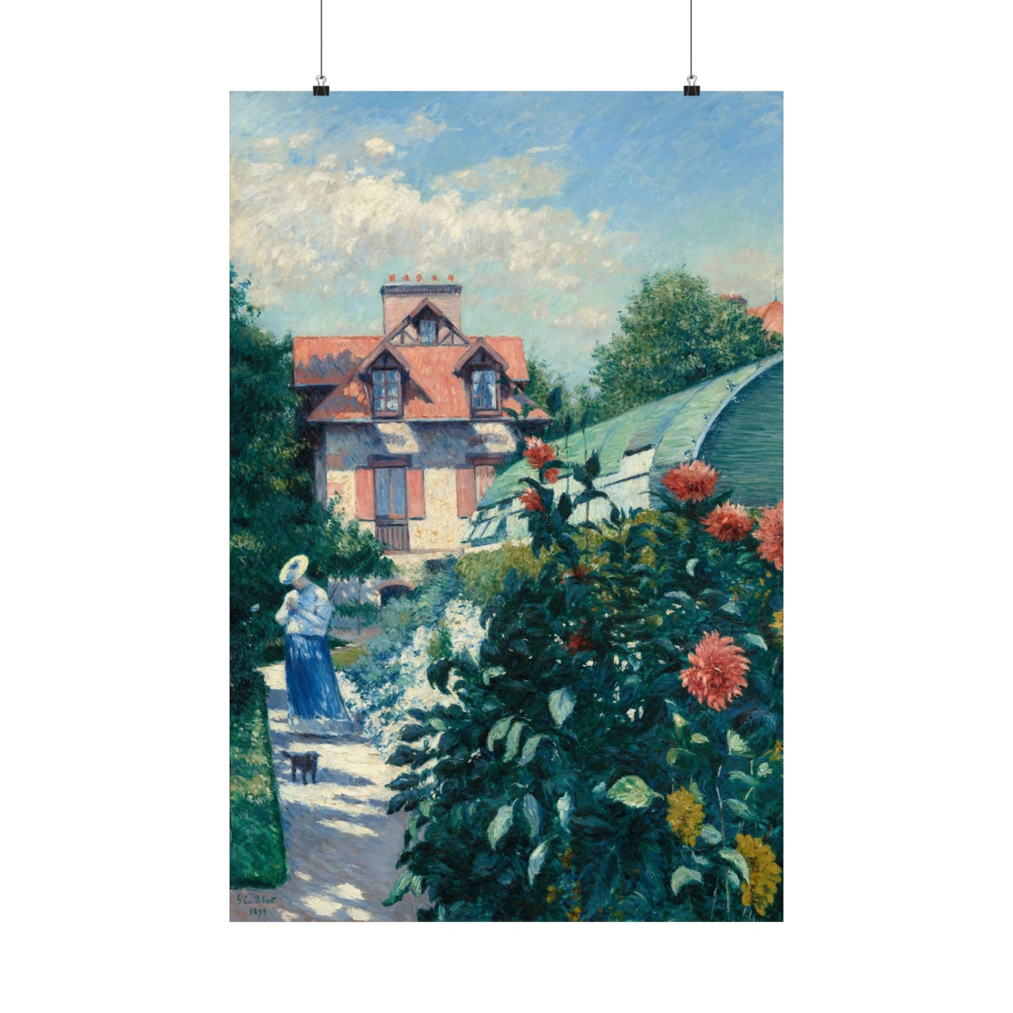Dahlias Vintage Botanical Fine Art Print