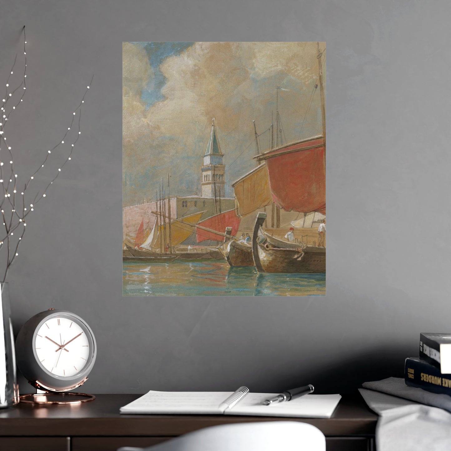 Shipping Along the Molo Venice - Canaletto Fine Art Poster