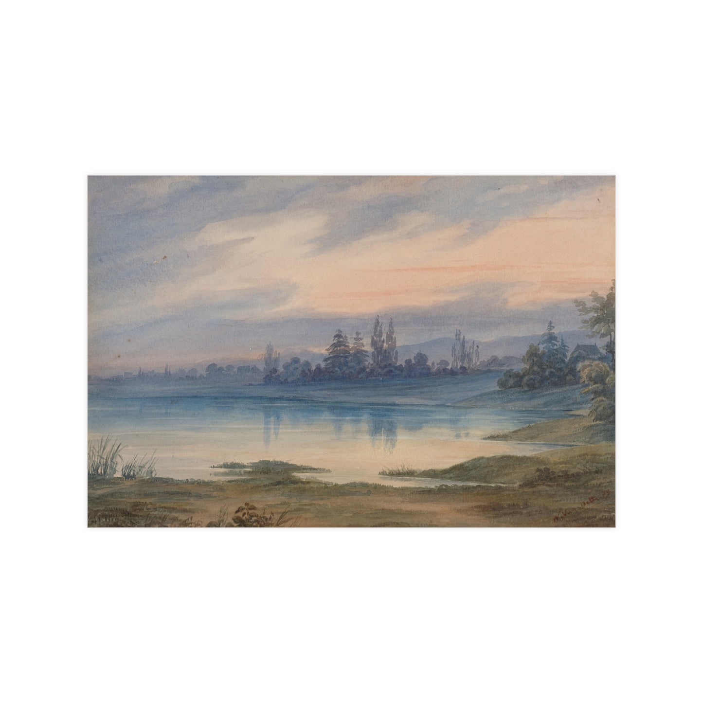 Landscape near Strasbourg - European Pastoral Fine Art Poster