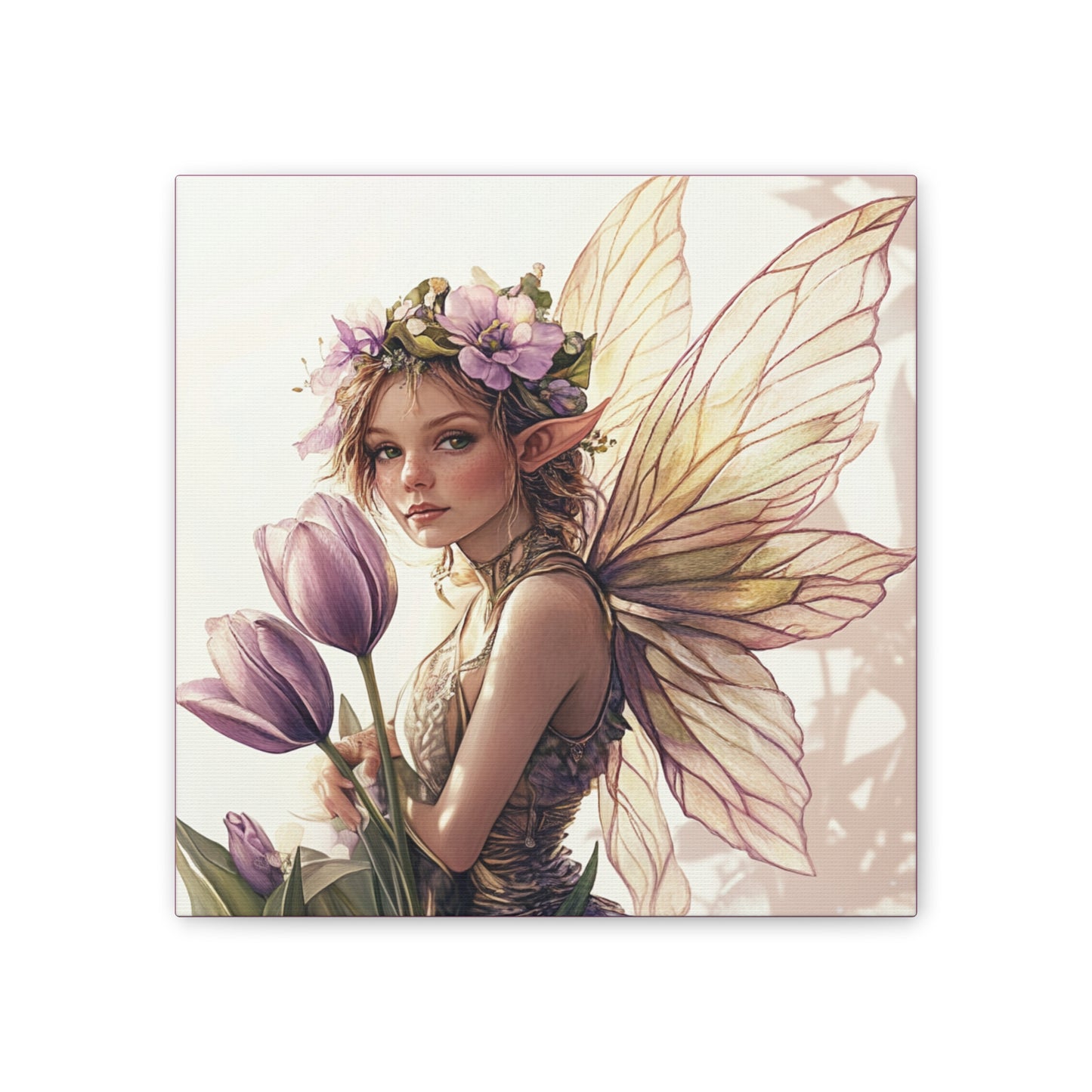 Tuesdays are for Tulips - Flowers & Fairies Collection - Fine Art Print on Canvas