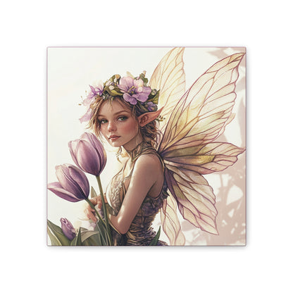 Tuesdays are for Tulips - Flowers & Fairies Collection - Fine Art Print on Canvas