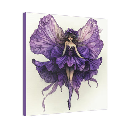 A Violet Affair - Fairies & Flowers Collection - Wall Art - on Canvas