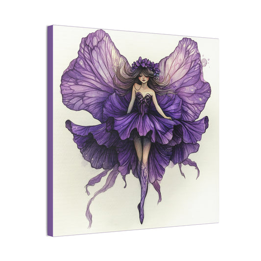 A Violet Affair - Fairies & Flowers Collection - Wall Art - on Canvas