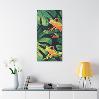 Tree Frog Trio - Garden Friends Series - Fine Art Print on Canvas