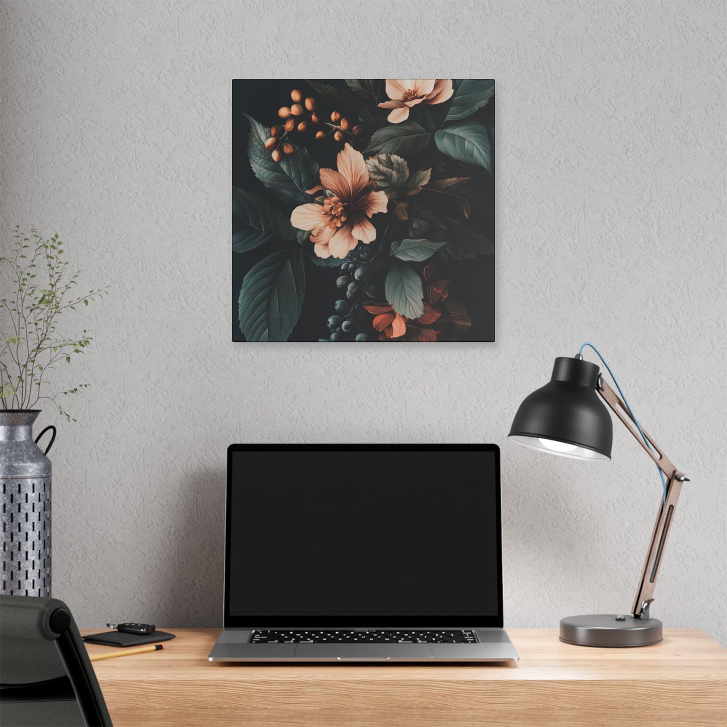 Evergreen Moody Botanical -Secret Garden Series  - Fine Art Print on Canvas